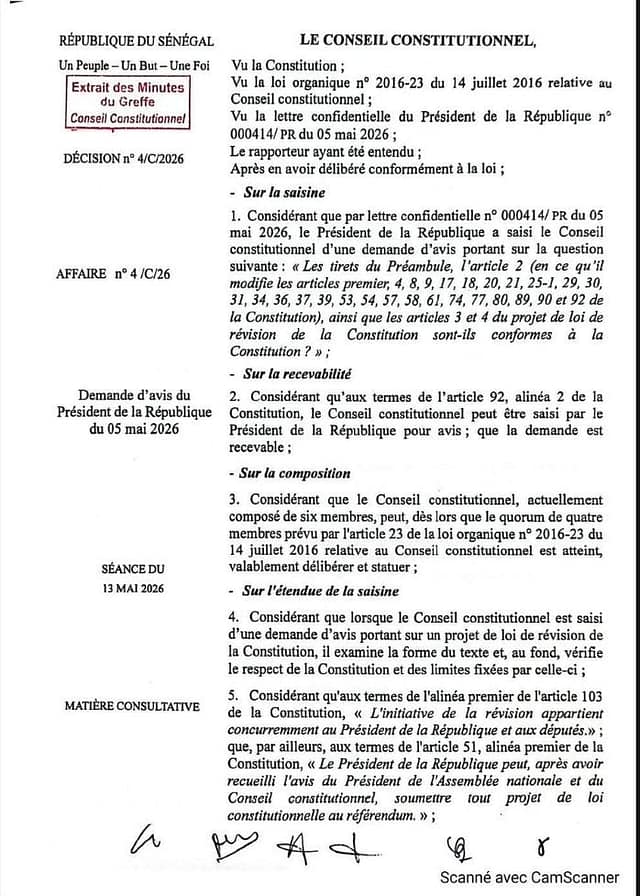 IMG-20260601-WA0259 Réforme du Conseil constitutionnel : les 7 sages répondent au président Diomaye